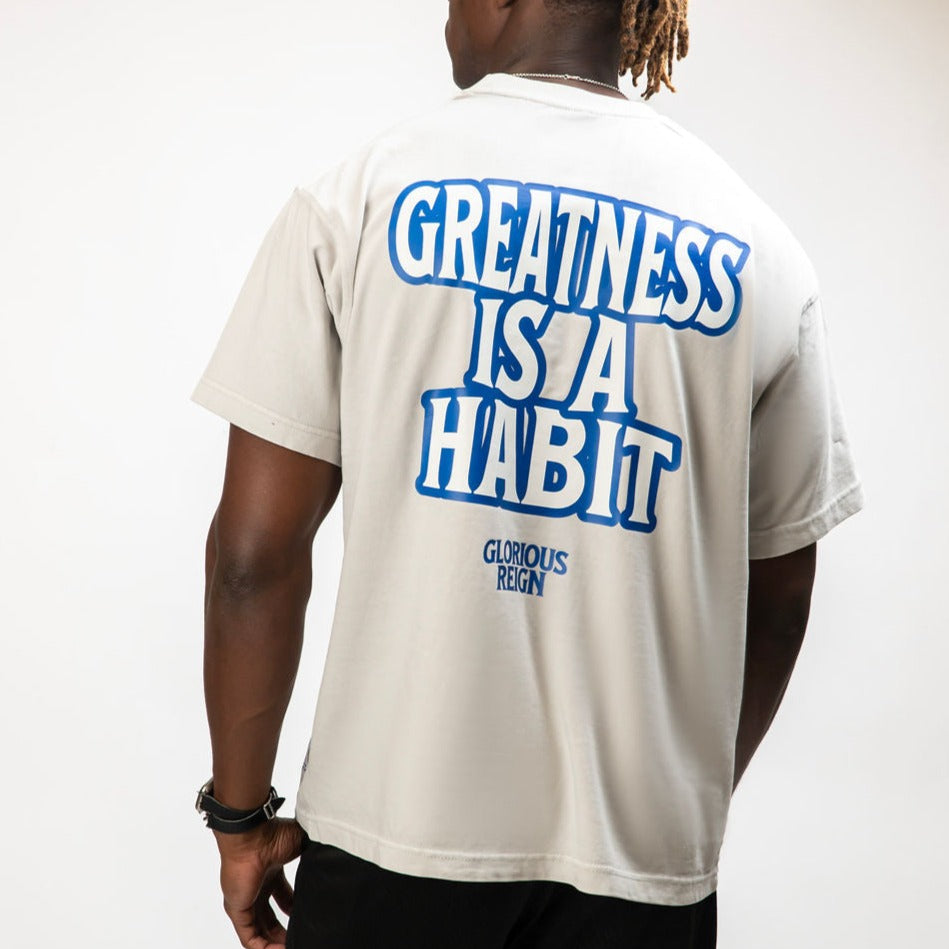 Greatness Is A Habit Tee - Concrete