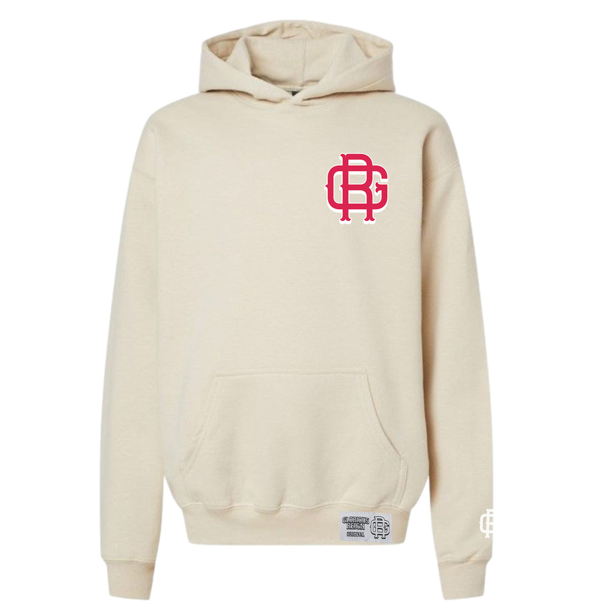 GR Royal Red Hoodie - Cream