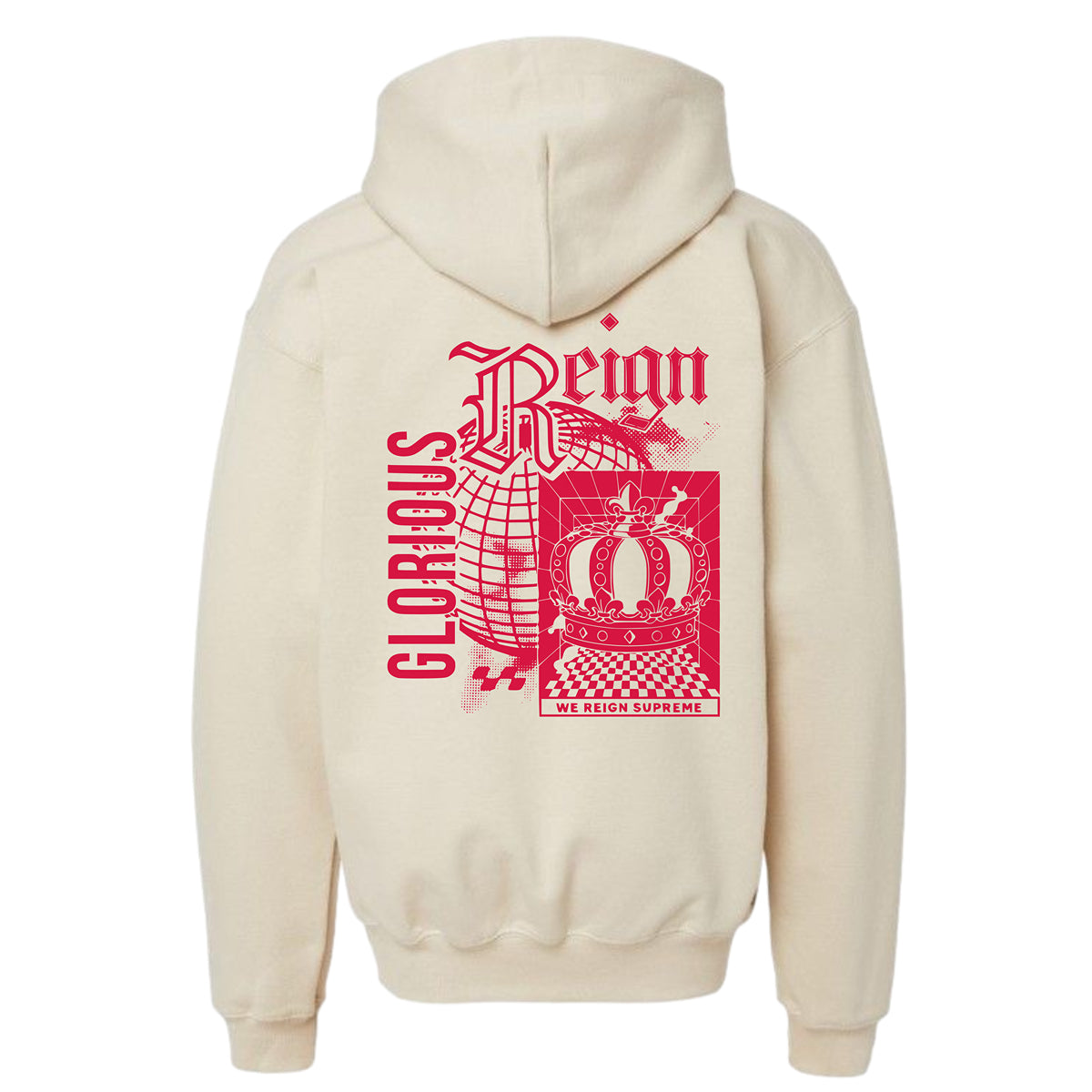 GR Royal Red Hoodie - Cream